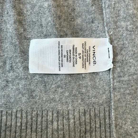 Vince Heather Gray CASHMERE Sweater - Picture 4 of 5